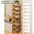 thumbnail image 5 of The 9-Tier No-Assembly Bamboo Rack, 2026 New 9 Tier Bamboo Shoe Rack, Vertical Foldable Shoe Storage Organizer for Small Spaces, Tall Narrow Shelf for Entryway, Closet, Bedroom, 5 of 8