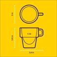 thumbnail image 2 of Juego de 4 tazas de cristal para espresso JoyJolt Stoiva, 150 ml, 2 of 8