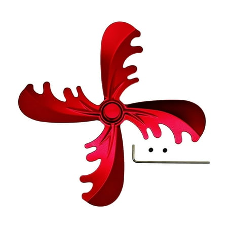 

Fireplace Fan Blade 4 Blade Heat Powered Fireplace Fan Lightweight Small Replacement Reindeer Shape Universal Fan Balde