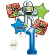 1st Birthday Toy Story Buzz Lightyear and Friends Party Decorations Balloon Bouquet