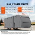 thumbnail image 2 of KFFKFF Travel Trailer Cover, 38-40 ft RV Cover, 4-Layer Non-Woven Fabric Camper Cover, Waterproof, Windproof and Rip-Stop Class A RV Cover, with Storage Bag, 2 of 9