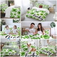 thumbnail image 6 of Saint Patrick's Day Full Size Comforter Set, Watercolor Gradient Green Shamrocks Bedding for All Seasons, 4 Pcs Bed Set, 1Quiltcover (86"x86") ,1Sheet(80"x116"), 2Pillowcases (30"x20"), 6 of 9