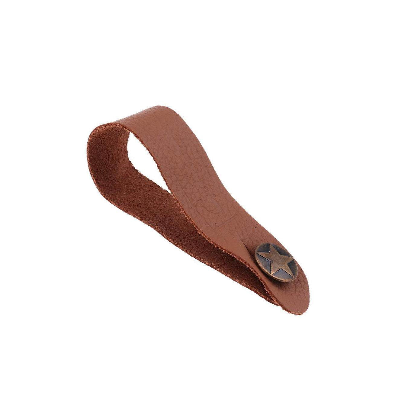 Leather Strap Hook Neck Strap Button for Guitar Neck Strap Acoustic Classical Guitar Brown