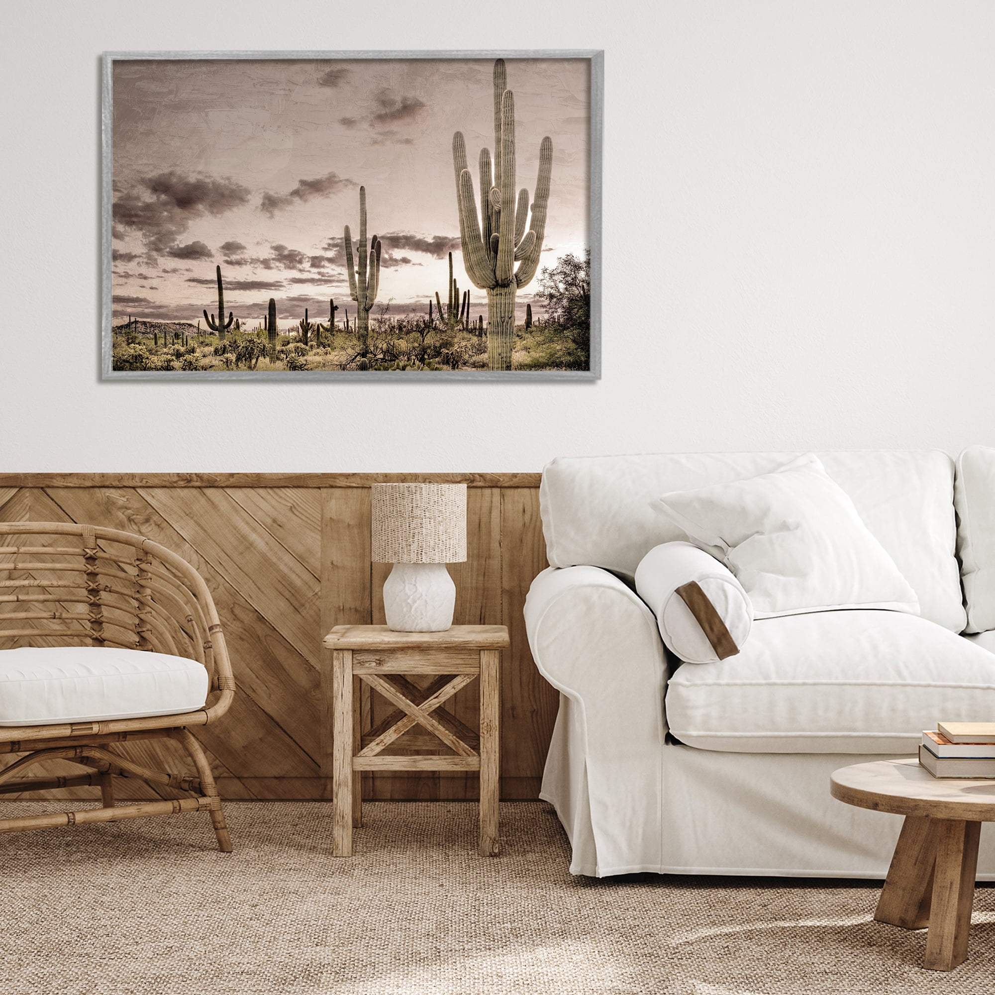 Stupell Industries Desert Sky Wilderness Gray Framed Giclee Art, design by Kim Allen