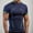 Navy, variant on Workout Shirts for Men Summer Short Sleeve Neck Fitting Tight Quick Drying Muscle Tees Athletic Gym Tshirts