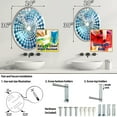 thumbnail image 4 of Designart "Fusion of Marine Blue and White IV" Ocean Radial Dot Round Wall Mirror - Coastal Oval Printed Decorative Mirror - Multiple Color Options, 4 of 5