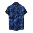 thumbnail image 6 of LIBRCLO Casual Button Down Shirts for Men Short Sleeve Hawaiian Shirts Thin Quick Dry Breathable Summer Beach Shirts Navy S, 6 of 6