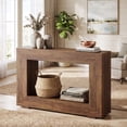 thumbnail image 5 of Fnova Farmhouse Console Table for Entryway, 47.2" Long Narrow Wood Entryway Table, Easy Assembly, Dark Brown, 5 of 19