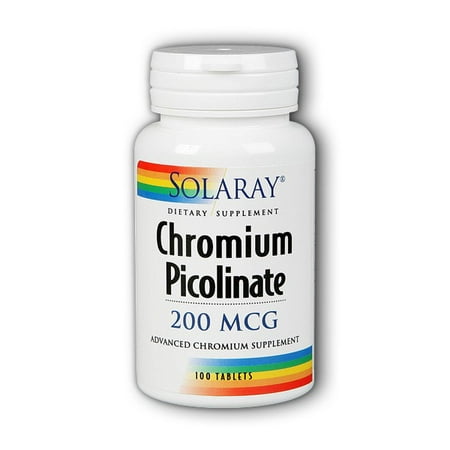 Solaray Le picolinate de chrome 200 mcg - 100 comprimés