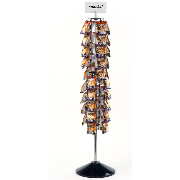 Displays2go Potato Chip Rack With Clip Strips, 61"h