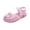 Pink, variant on Ruyang Toddler Girls Closed Toe Jelly Sandals Water-Resistant Fisherman Sandals Summer Shinny Non-Slip Beach Flats