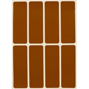 Brown stickers rectangle label 3x1 Labels color code - 120 pack by Royal Green