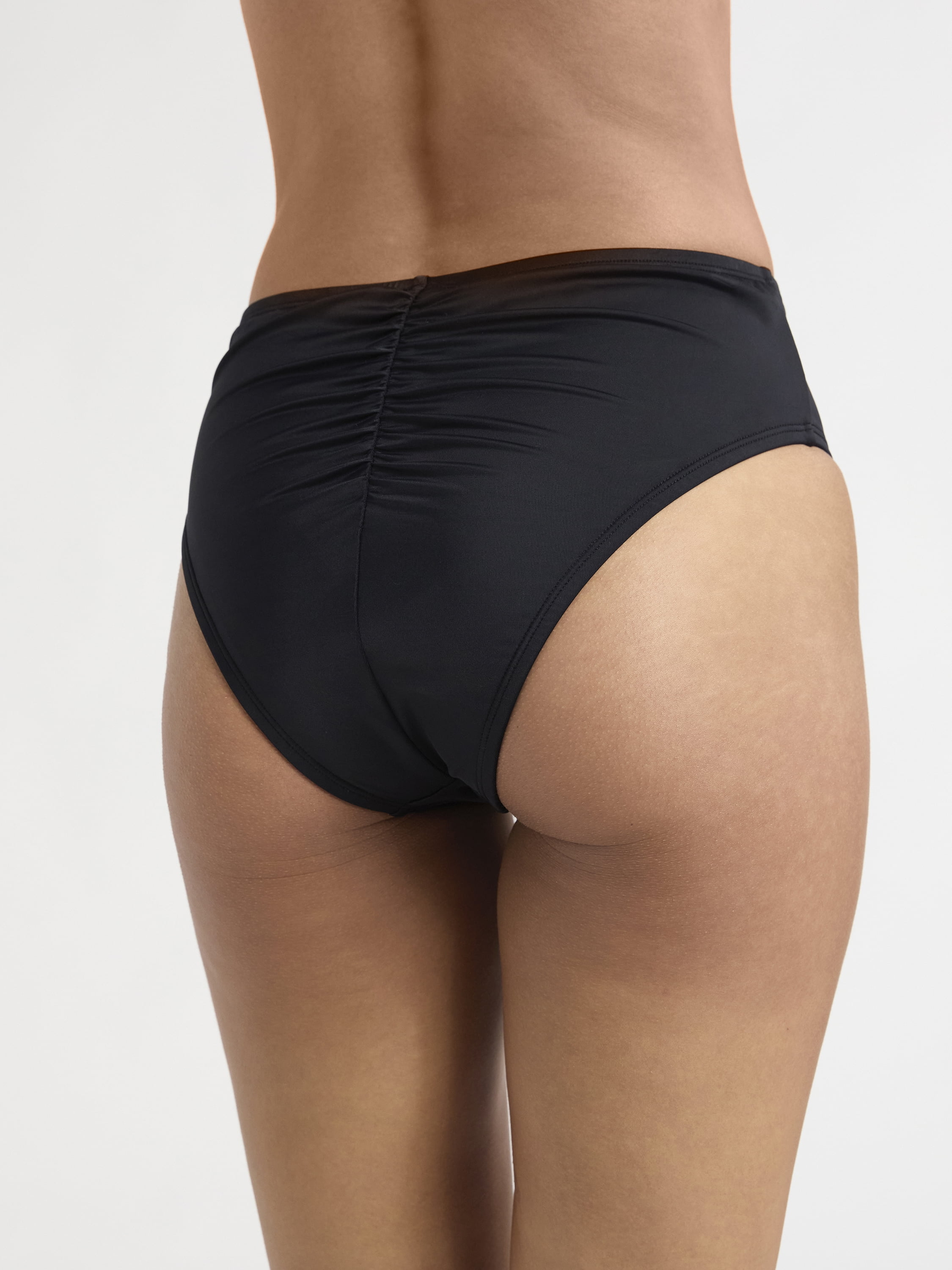 Sofia by Sofia Vergara Women's Cheeky Back Shirred Midster Swim Bottoms, Sizes XS-XL