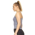 thumbnail image 3 of Expert Brand Women's Airstretch™ Racerback Cropped Tank Top, Heather Navy, Small, 3 of 5