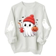 thumbnail image 4 of Girls Halloween Print Crewneck Sweatshirt Long Sleeve Pullover For Kids, 4 of 5