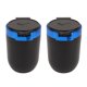 thumbnail image 1 of Cenicero de coche de 2 piezas con luz LED azul Cenicero portátil extraíble sin humo con tapa para vehículo camión furgoneta azul, 1 of 5