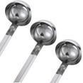 thumbnail image 2 of 3 Pieces Stainless Steel Ladle Soup Handle Ladle with Pouring Rim for Kitchen Cooking Soup Sauce (2 oz), 2 of 5