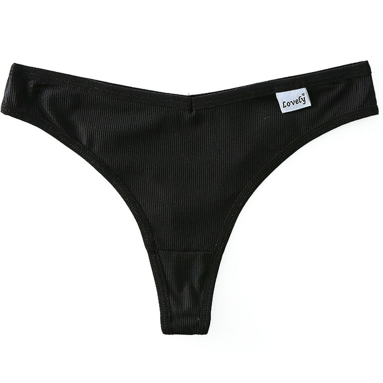 zuwimk Womens Thong Underwear,Womens Silk Satin Thong Panties Lace G String  Thong T Back Shiny Satin Underwear Black,M