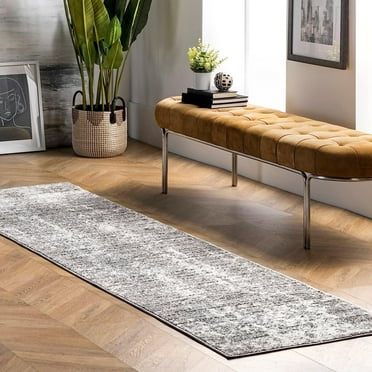 nuLOOM Deedra Modern Abstract Runner Rug, 2' x 8', Grey