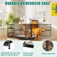 thumbnail image 5 of Multi-Functional Furniture Style Dog Crate with Storage, 34.65" Large Wooden Kennel with 3-Door Access for Medium/Large Dogs, Brown, 5 of 9