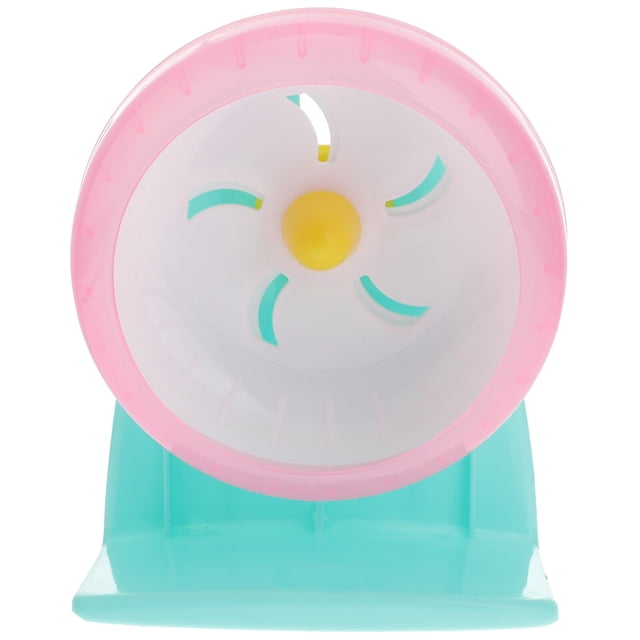 12cm Pet Running Exercise Wheel with Holder Pets Slience Running Wheel Hamster Sports Toys (Random Color)