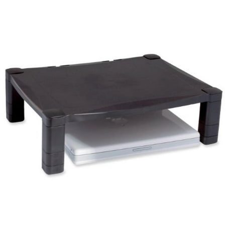 Kantek Single Level Stand (Kantek Single Level Height-Adjustable Monitor/Laptop Stand, 17 X 13 X 3 to 6-1/2 Inches, Black)