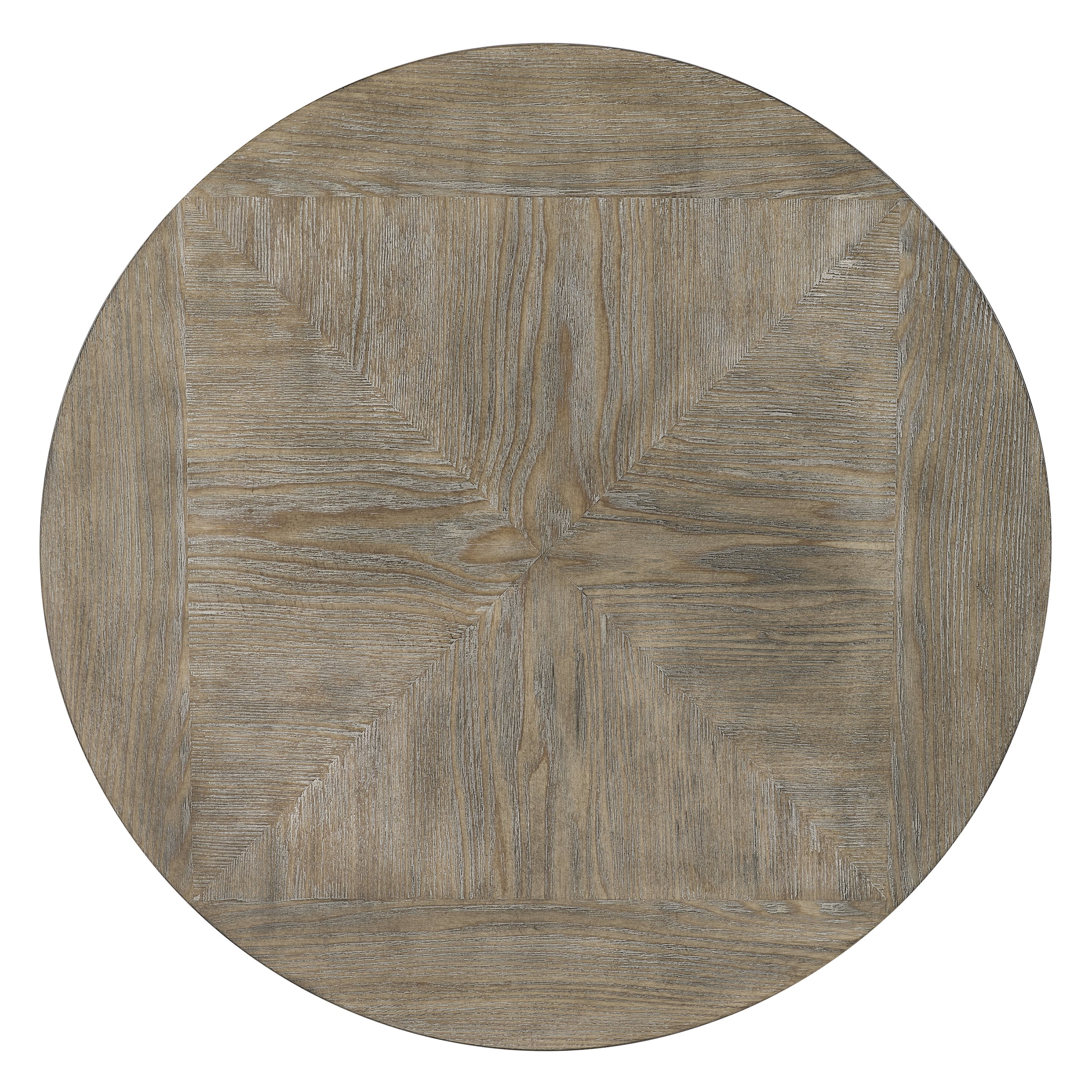 Powell Holloway Round Indoor End Table with Shelf, 23" Tall, Pewter