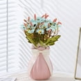 thumbnail image 6 of Hvmvliv Artificial Flowers Simulated Bouquet Fake Flowers Wedding Home Hotel Artificial Plants Flower Arrangement Decoration Props Ornaments Light Blue, 6 of 6