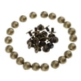 thumbnail image 4 of 20 Pieces Mushroom Dome Rivets Studs Spikes for Rivets Leathercrafts accessories Leather Leather Craft Bag 8mm bronze, 4 of 9
