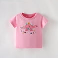 thumbnail image 2 of Bearichfupo Toddler Girls T Shirt Short Sleeve Shirt Summer Tops Tees Cute Dinosaur Graphic,Summer Tops T-Shirt,Sizes 18-24 Months, 2 of 6