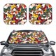 thumbnail image 2 of Fotbe Retro Floral Butterfly Juego de 2 Piezas de Parasoles para Parabrisas | Bloqueador Solar para Auto | Accesorios Plegables para Protección Solar Interior-Medium, 2 of 6