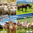 thumbnail image 3 of Livestock Feeder for Sheep, 60-Gallon Capacity, Pre-Drilled Quick Install, Waste-Proof Mesh, Goat Feeder, Barn, Stable, Ranch, 3 of 7