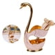 thumbnail image 2 of El Juego De Cucharas De Postre De Aleación De Zinc Incluye 6 Cucharas De Lazo Y 1 Cuchara De Café Con Soporte En Forma De Cisne Para El Hogar, Cafetería, Pastelería, Tienda De Postres Moyic HA026613-02, 2 of 6