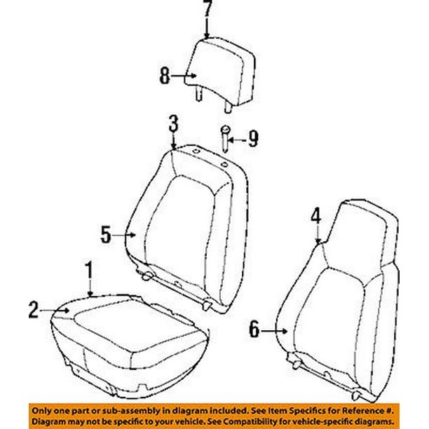 Jeep CHRYSLER OEM 9901 Cherokee Front SeatFoam Cushion Pad Left