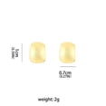 thumbnail image 3 of WREESH Fashion Trend Semi-circle Double-sided Gold Small Exquisite Ladies Earrings, 3 of 6