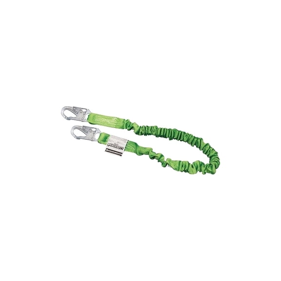 Manyard® II Shock-Absorbing Lanyard, 6 ft, Locking Snap Hooks, 310 lb