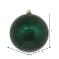 thumbnail image 2 of Vickerman 8" Midnight Green Candy Ball Ornament, 2 of 6