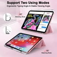 thumbnail image 4 of Dteck Smart Case for iPad iPad (A16) 11th Generation 11-inch 2025, iPad 10th Generation 10.9-inch 2022,Glittering Sparkly Shockproof Cover with Sparkly Crystal Clear Back and Pencil Holder,Pink, 4 of 6
