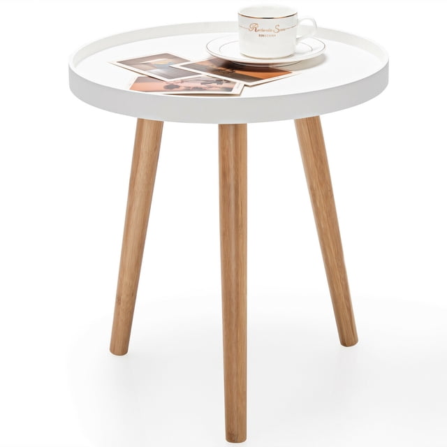 Gymax Round Side Table Sofa Coffee End Accent Table Nightstand Home Furniture