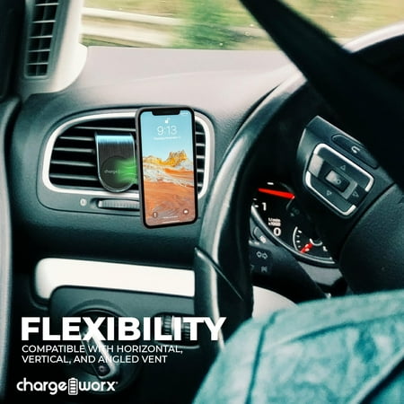 Chargeworx - Magnetic Vent Mount for Most Cell Phones - Black