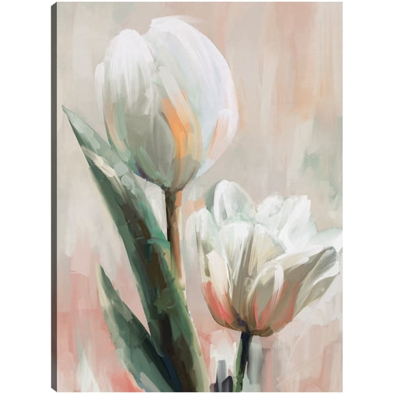 Cuadro Decorativo - Duetos de tulipanes II Jr  Impresión en canvas, estrechado.
