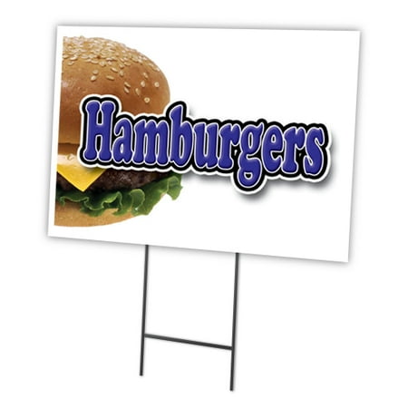 ALL BEEF HOT DOGS 12"x16" Yard Sign & Stake outdoor plastic coroplast window