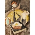 thumbnail image 2 of Charles Demuth 18x24 Gold Ornate Framed and Double Matted Museum Art Print Titled - In Vaudeville Two Acrobat-Jugglers (1916), 2 of 4