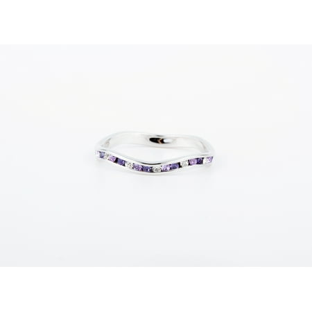 Purple Swarovski crystal stackable ring