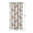thumbnail image 5 of Cartoon Corgi Shower Curtain 36"x72" ,Bathroom Decorative Shower Curtains Set with 12 Hooks,Modern Waterproof Washable Shower Curtain, 5 of 6