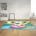 thumbnail image 2 of Hello Summer Ragdoll at Swimming Pool Flamingo Swim Ring Indoor Rug Cat Lover Kitten Owner Gifts Idea Carpet Living Bed Room Sofa Home Decor - 12009, 2 of 5