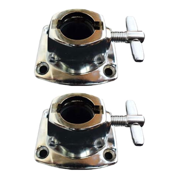2 soportes de abrazadera para pata de tom de piso, placa base para soporte de batería, abrazadera para soporte de platillo de tom