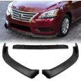 thumbnail image 6 of 3 Pieces Front Bumper Lip Spoiler Splitter Side Body Kit Trim Protection Compatible with 2013-2015 Nissan Sentra, 2014 (Painted Black), 6 of 10