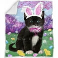 thumbnail image 1 of Easter Holiday Tuxedo Cat Blanket BLNKT143254, 1 of 2