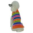thumbnail image 2 of Tutti-Beauty Suéter para perro con cuello de tortuga y diseño acanalado, tejido pesado, color arcoíris, 2 of 3